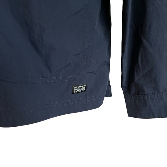 Mountain Hardwear Women's Stryder Long Sleeve Shirt Blue Snap Button Up Size L - Picture 11 of 14